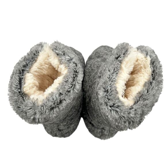 Dearfoams Women's Gray No Sweat Comfort Bootie Slipper Size 5-6 - Picture 6 of 11